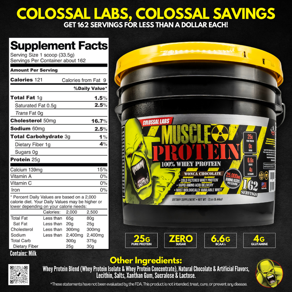 12 lbs Bucket - Colossal Labs™ Muscle Protein