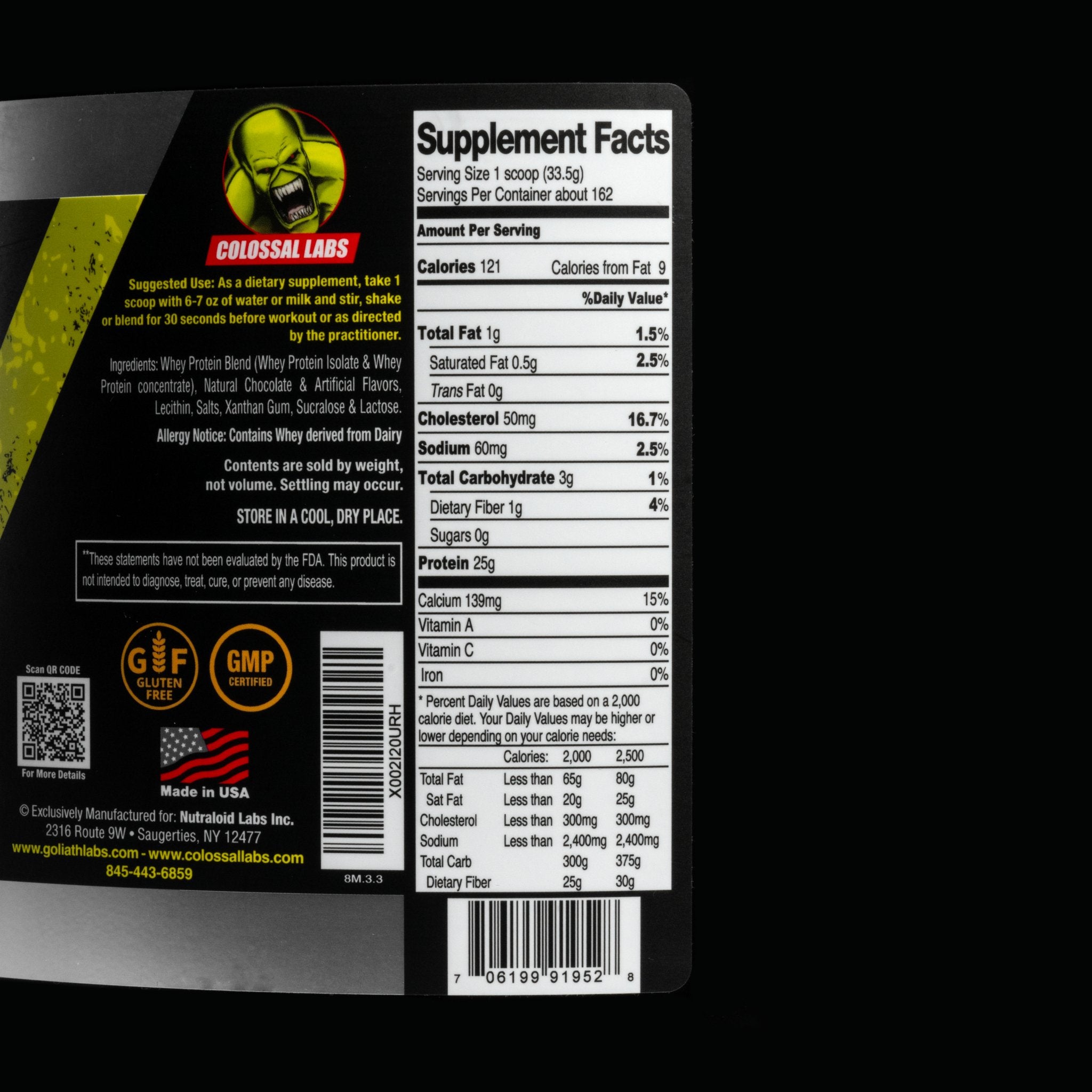 12 lbs Bucket - Colossal Labs™ Muscle Protein - Goliath Labs™