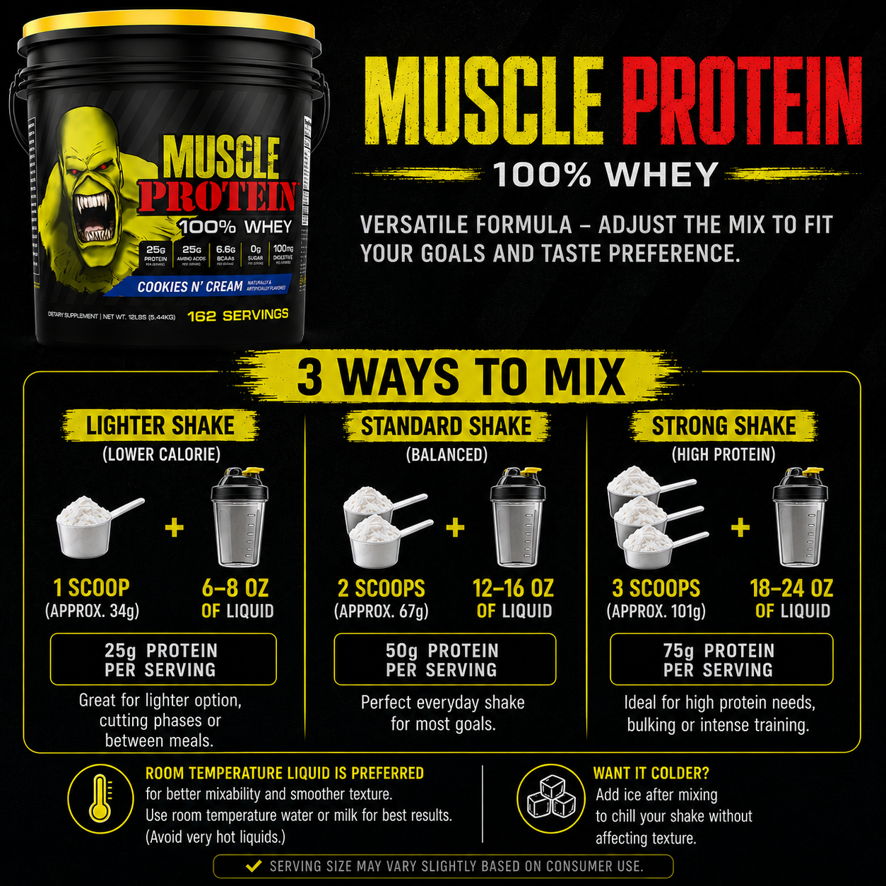 Whey Protein Powder Bucket