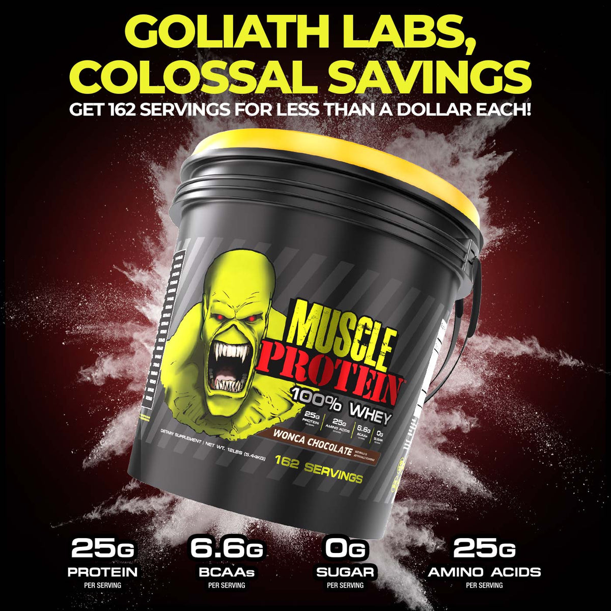 Goliath Labs Muscle Protein delivers a premium blend of nutrients formulated to boost muscle recovery, strength, and lean mass for serious athletes.