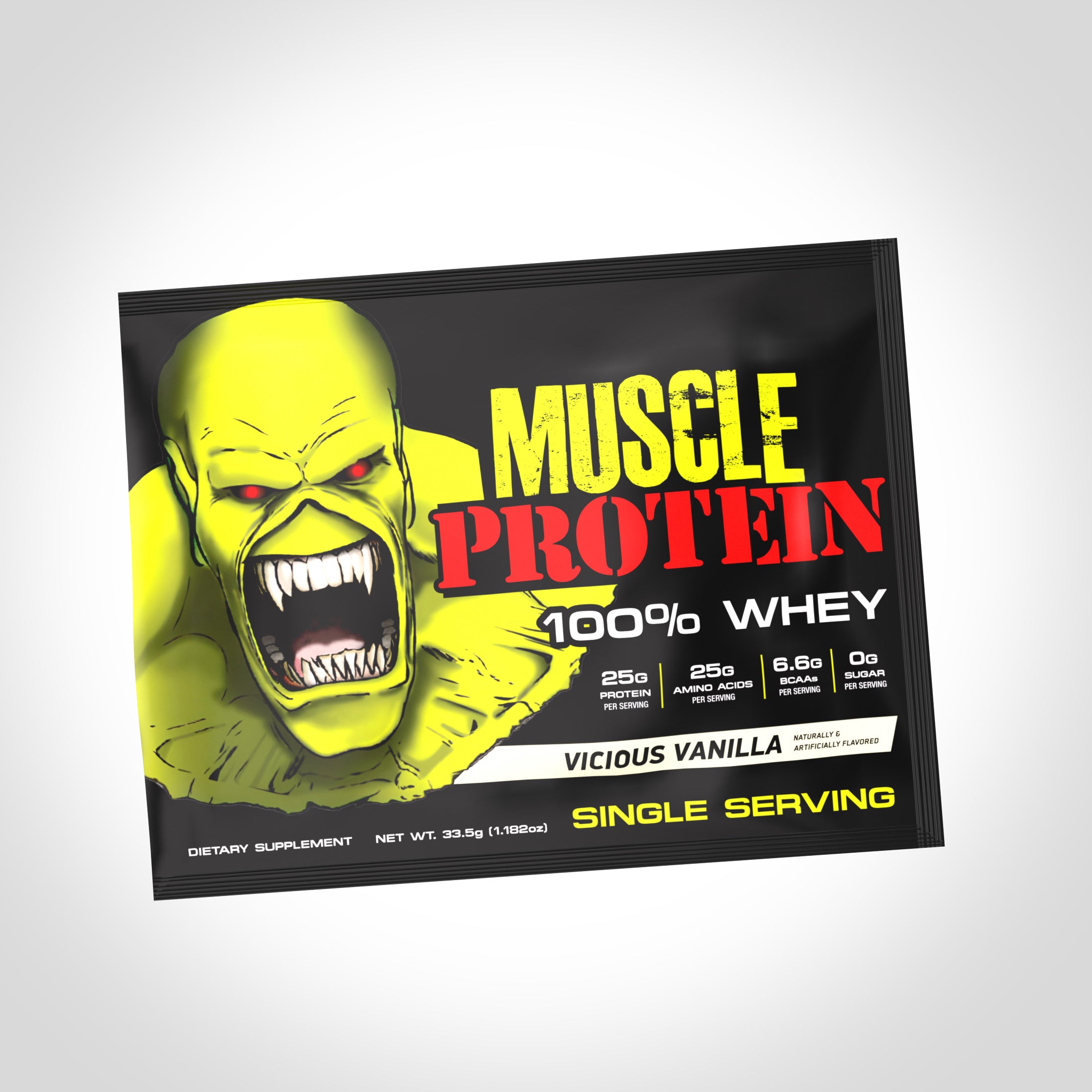 Single serving supplement sachets by Goliath Labs, convenient for on-the-go use, ensuring consistent nutrition and performance support daily.