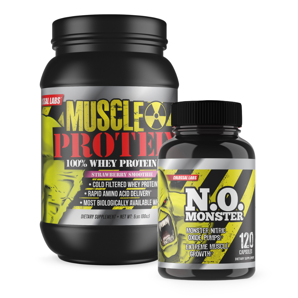 5 lbs Muscle Protein & N.O. Monster Combo