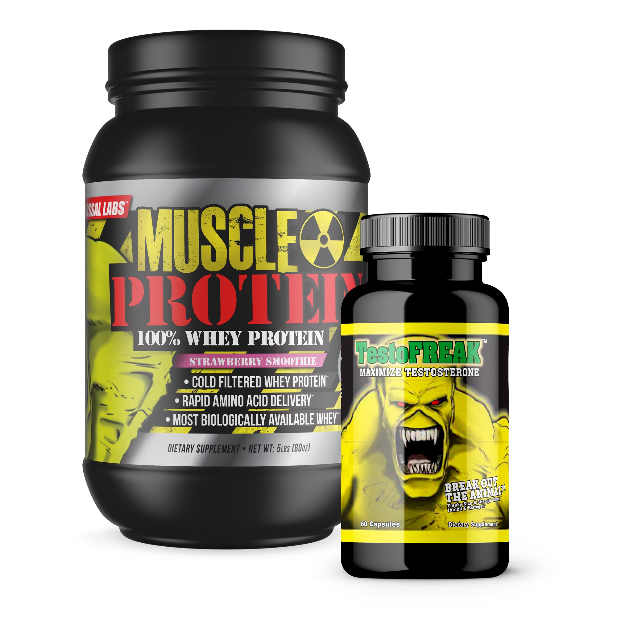 5 lbs Muscle Protein & TestoFreak Combo