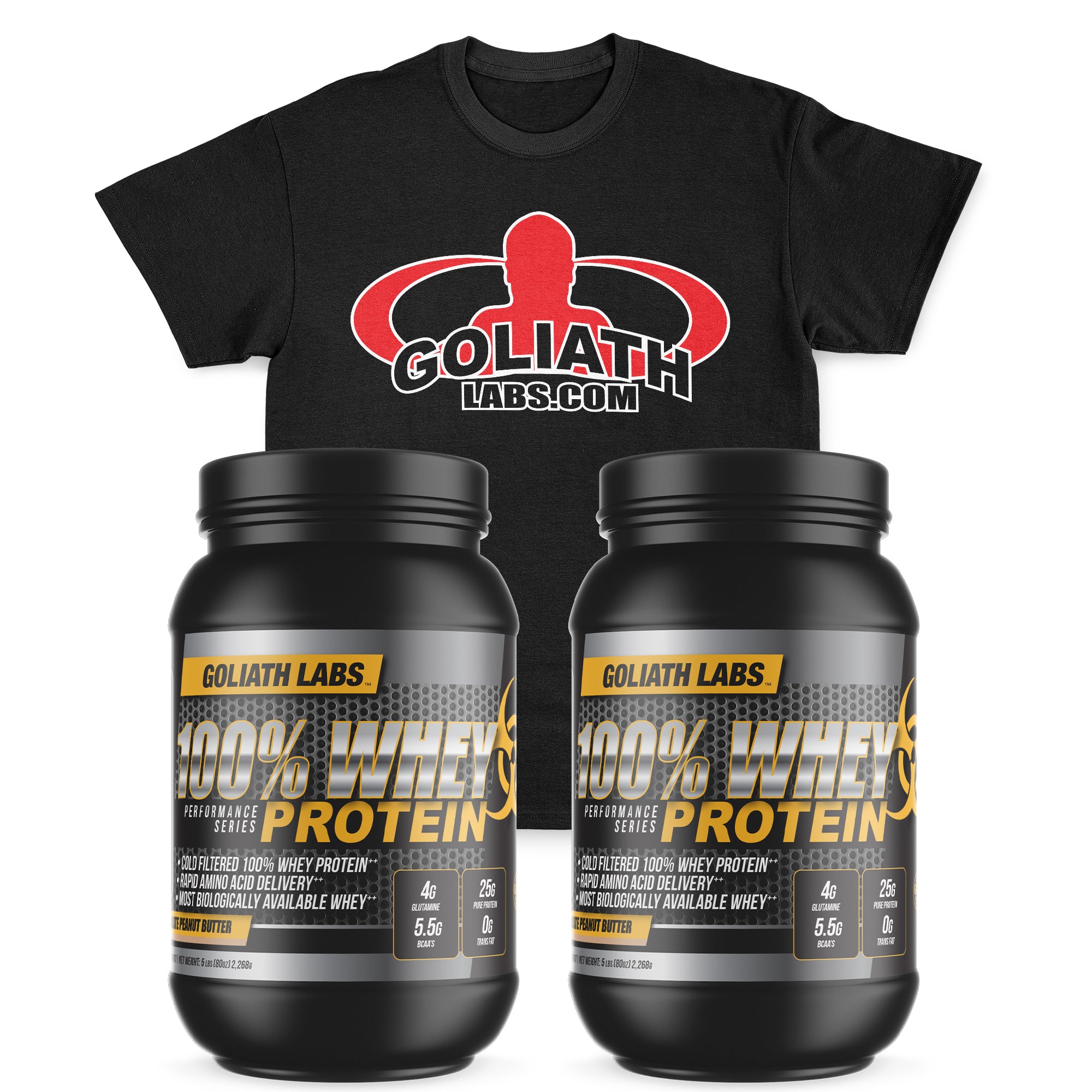 2 x 5 lbs 100% Whey Protein & T-Shirt Combo