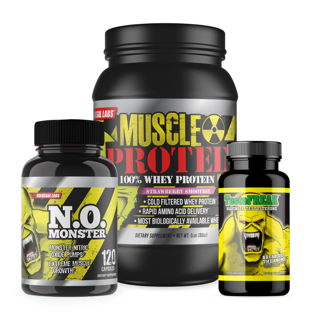 5 lbs Muscle Protein & N.O. Stack Combo
