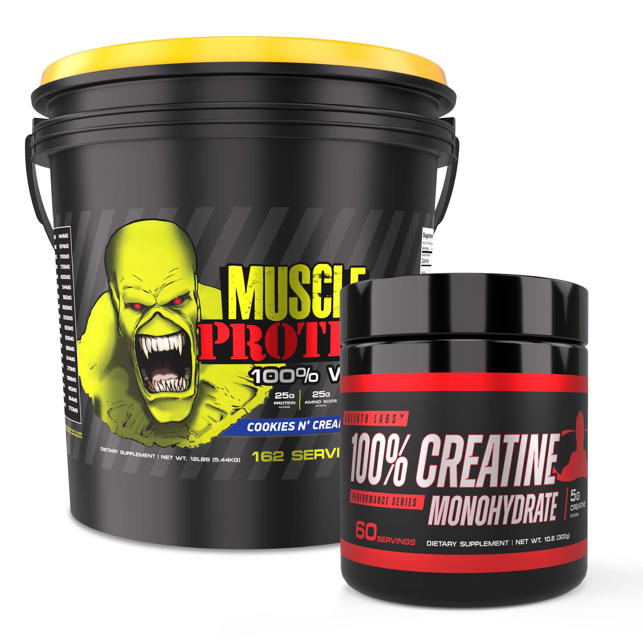 12 lbs Bucket Muscle Protein & 100% Creatine Combo