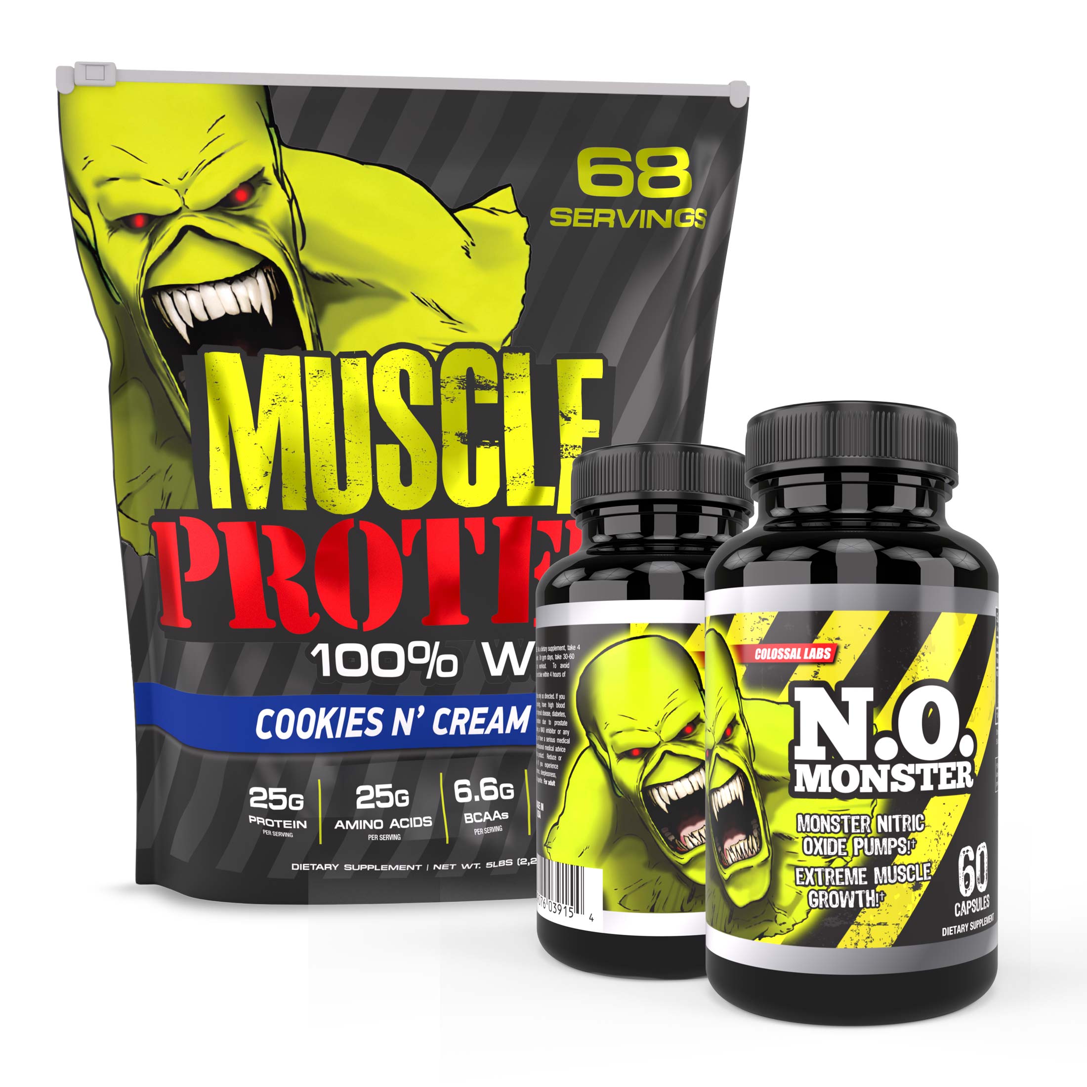 5 lbs Bucket Muscle Protein & N.O. Stack Combo