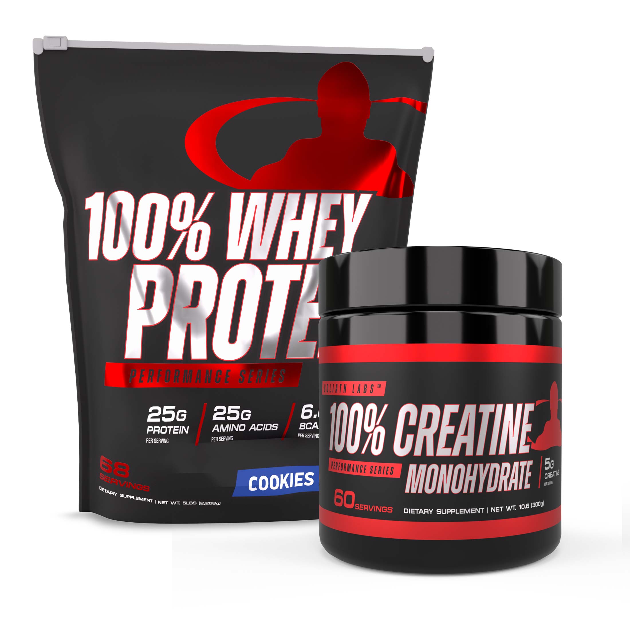 100% Whey Protein & 100% Creatine