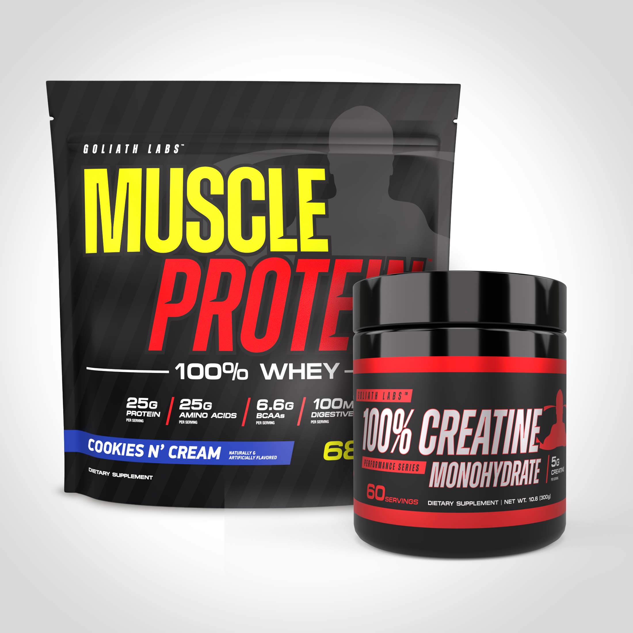 100% Whey Protein & 100% Creatine